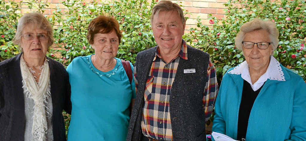 WATER REBATE: Members of the Warwick Senior Citizens Group Fay Derby, June and Joe Owens and Marg Wilkie are pleased with the council’s decision to offer the group a rebate on their water and sewerage charges.